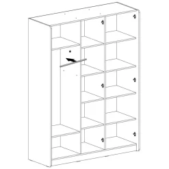 Dzieci Meblar Szafy Do Pokoju Młodzieżowego|Szafy Do Pokoju Dziecięcego*Szafa z półkami do pokoju Alessio AE1 eukaliptus