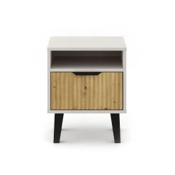Dzieci Mebelbos Szafki Nocne Do Pokoju Młodzieżowego|Szafki Nocne Do Pokoju Dziecięcego*Szafka do sypialni 1S, dab artisan i kaszmir BORG DUO