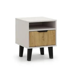 Dzieci Mebelbos Szafki Nocne Do Pokoju Młodzieżowego|Szafki Nocne Do Pokoju Dziecięcego*Szafka do sypialni 1S, dab artisan i kaszmir BORG DUO
