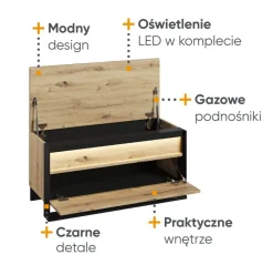 Lenart Szafki Na Buty Do Przedpokoju|Szafki I Regały*Szafka na buty Quant QG-03 dąb artisan