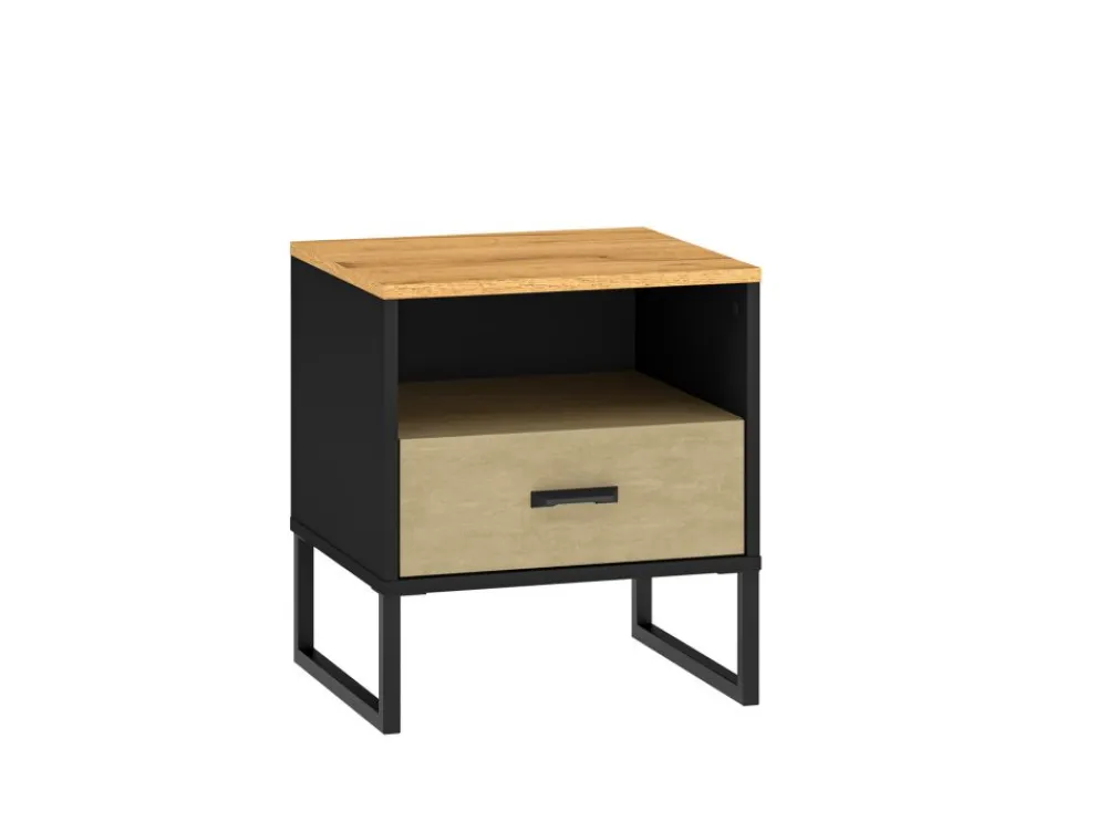 ML Meble Szafki Nocne*Szafka nocna Dąb craft złoty Colt 08