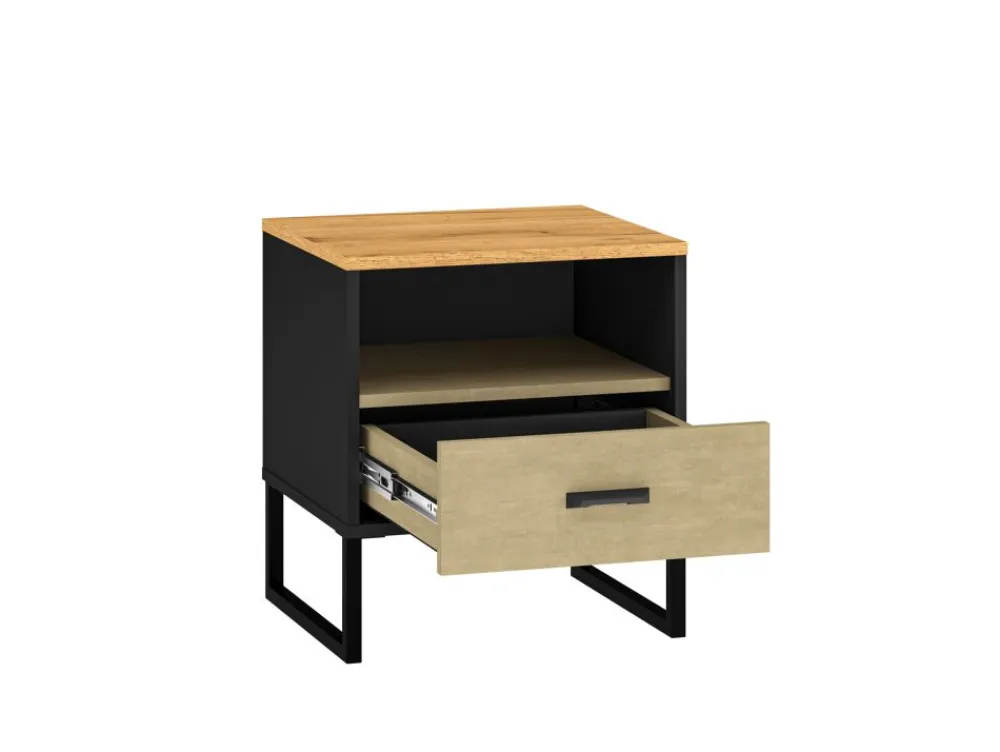 ML Meble Szafki Nocne*Szafka nocna Dąb craft złoty Colt 08