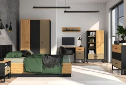 ML Meble Szafki Nocne*Szafka nocna Dąb craft złoty Colt 08