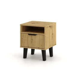 Dzieci Mebelbos Szafki Nocne Do Pokoju Młodzieżowego|Szafki Nocne Do Pokoju Dziecięcego*Szafka nocna 1S, ryflowany front dąb artisan BORG DUO