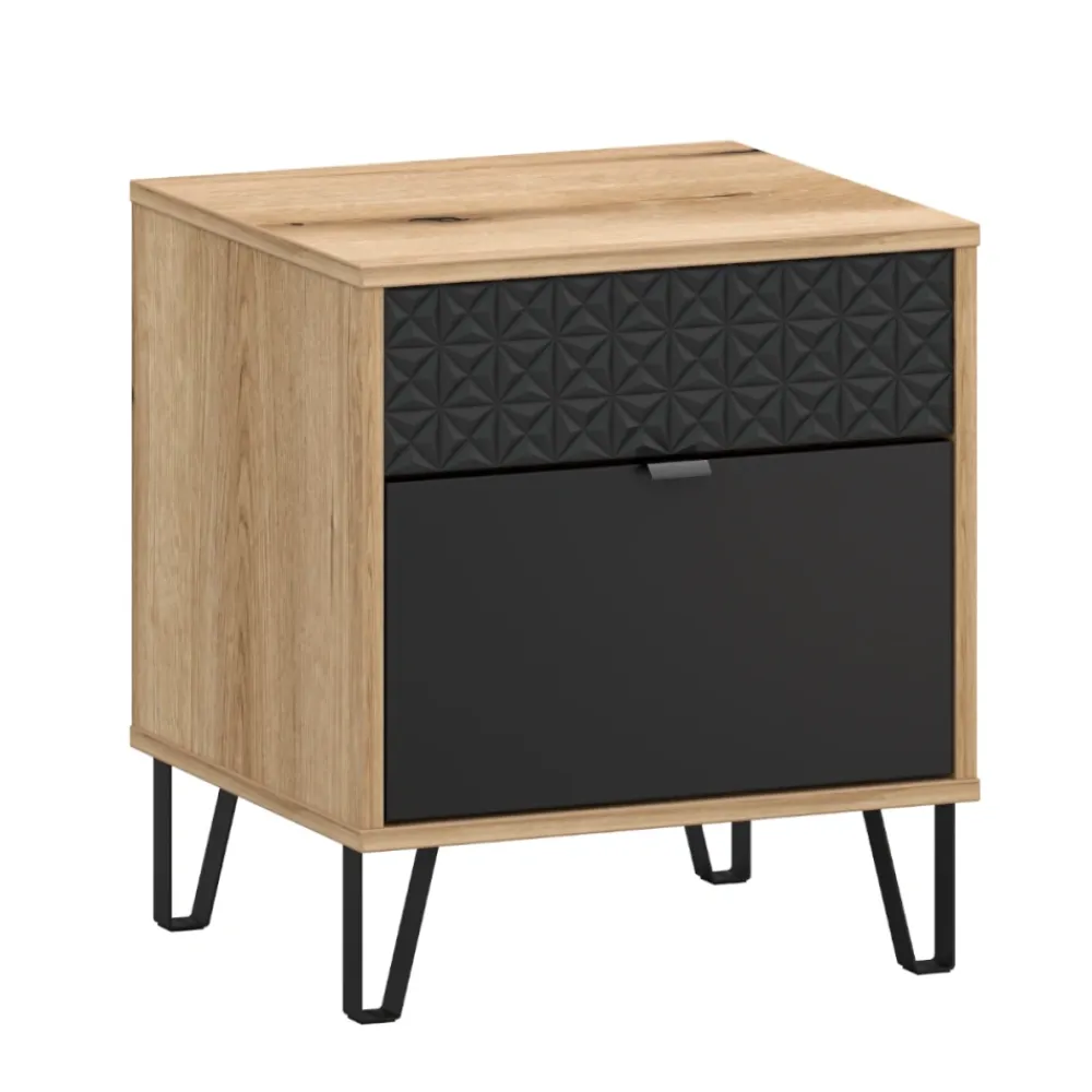 Mebelbos Szafki Nocne Do Pokoju Młodzieżowego|Szafki Nocne Do Sypialni*Szafka nocna z szufladą Bellano 1S dąb evoke