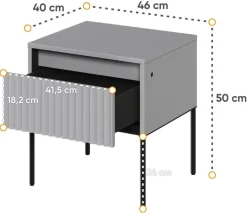 Lenart Szafki Nocne Do Sypialni|Szafki Nocne*Szafka nocna z szufladą Trend TR-10 szara
