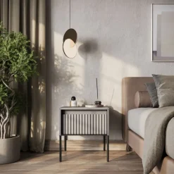 Lenart Szafki Nocne Do Sypialni|Szafki Nocne*Szafka nocna z szufladą Trend TR-10 szara