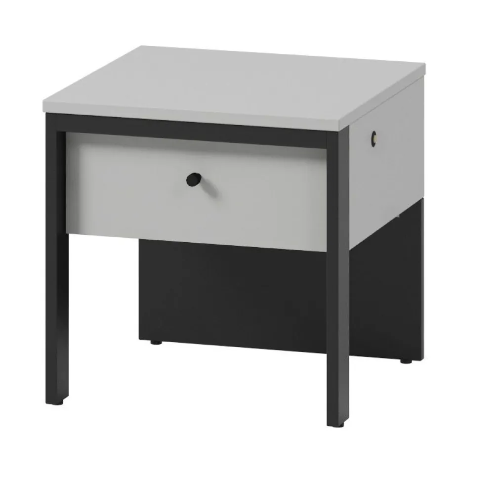 Lenart Szafki Nocne Do Sypialni|Szafki Nocne*Szafka nocna z szufladą szara Gris GS-05