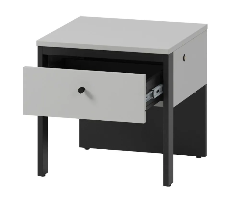 Lenart Szafki Nocne Do Sypialni|Szafki Nocne*Szafka nocna z szufladą szara Gris GS-05
