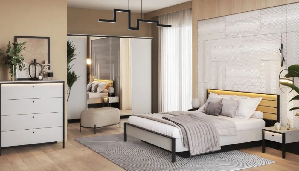 Lenart Szafki Nocne Do Sypialni|Szafki Nocne*Szafka nocna z szufladą szara Gris GS-05