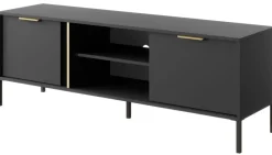 Laski Meble Szafki Rtv Do Salonu|Szafki Rtv*Szafka RTV antracyt złoto Lars 153