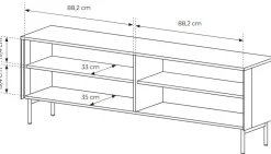 Laski Meble Szafki Rtv Do Salonu|Szafki Rtv*Szafka RTV Lumi 4D – kaszmir / złote uchwyty / białe nóżki z oświetleniem LED i hartowanym szkłem