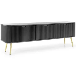 Piaski Szafki Rtv Do Salonu|Szafki Rtv*Szafka RTV ryflowana Zova czarna