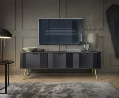 Piaski Szafki Rtv Do Salonu|Szafki Rtv*Szafka RTV ryflowana Zova czarna