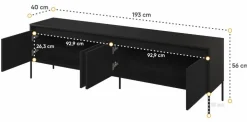Lenart Szafki Rtv Do Salonu|Szafki Rtv*Szafka RTV z lamelami Trend TR-06 czarna