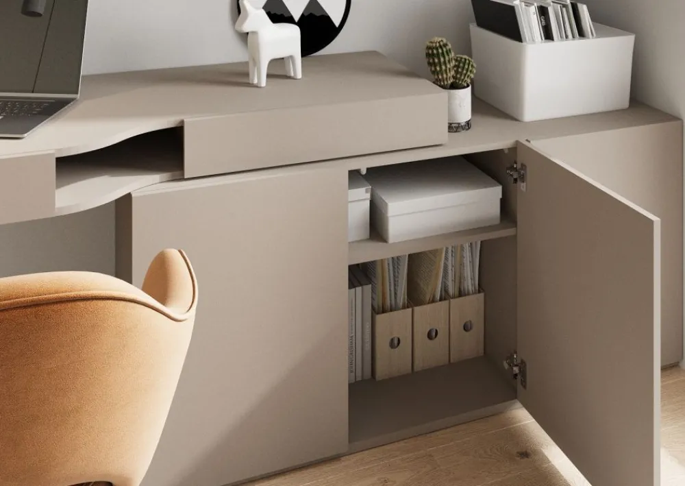 Dzieci Lenart Komody Do Biura|Komody Do Przedpokoju*Szafka trzydrzwiowa WO-07 Woow clay gray