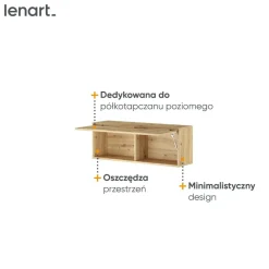 Lenart Tapczany|Szafki Wiszące Do Półkotapczanu*SZAFKA WISZĄCA UCHYLNA BC-29 DO PÓŁKOTAPCZANU DĄB ARTISAN BED CONCEPT