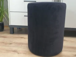 Hauss Pufy*Szara pufa okrągła welurowa Roller Magic Velvet 2217