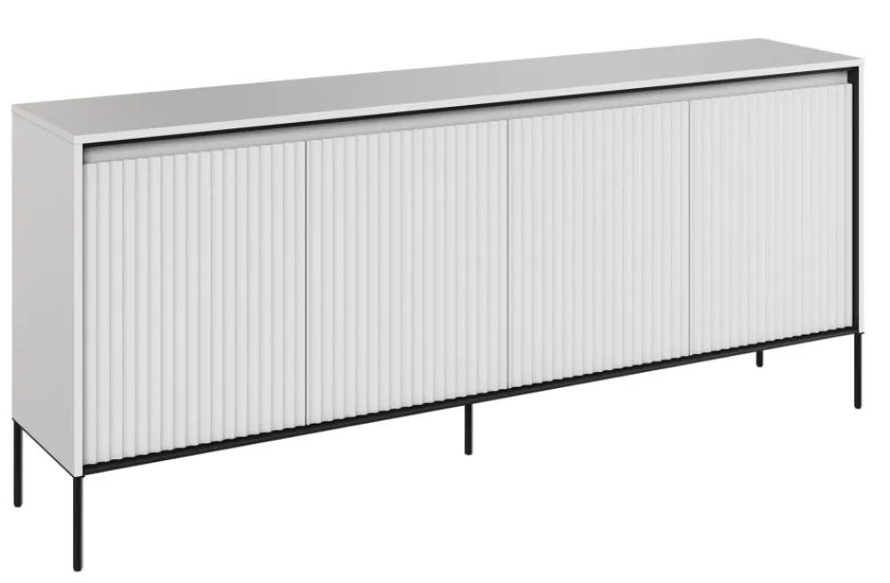 Dzieci Lenart Komody Do Biura|Komody Do Przedpokoju*Szeroka komoda ryflowana Trend TR-04 biała