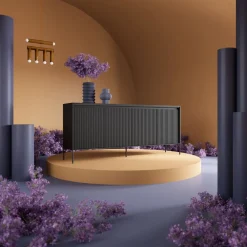 Dzieci Lenart Komody Do Biura|Komody Do Przedpokoju*Szeroka komoda ryflowana   Trend TR-04 beż piaskowy