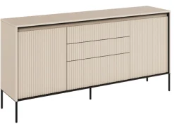 Dzieci Lenart Komody Do Biura|Komody Do Przedpokoju*Szeroka komoda ryflowana   Trend TR-01 beż piaskowy