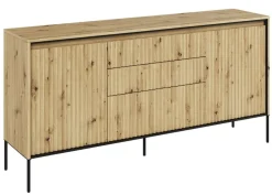 Dzieci Lenart Komody Do Biura|Komody Młodzieżowe*Szeroka komoda ryflowana   Trend TR-01 dąb artisan