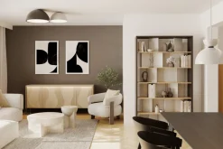 Lenart Komody Do Przedpokoju|Komody Do Jadalni*Szeroka komoda z oświetleniem LED Flow FW-04 dąb vincenza bielona/czarny