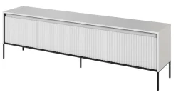 Lenart Szafki Rtv*Szeroka szafka RTV ryflowana   Trend TR-06 biała