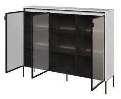 Lenart Szafki I Regały Do Biura|Witryny Do Jadalni*Szeroka szklana witryna   Trend TR-08 biała