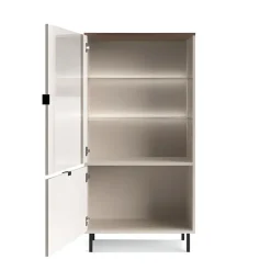 Mebelbos Witryny Do Jadalni|Witryny Do Salonu*Szeroka witryna loftowa do salonu EVO 1D1W kaszmir / dąb castello EO-07