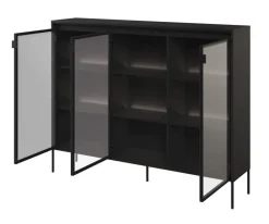 Lenart Szafki I Regały Do Biura|Witryny Do Jadalni*Szeroka witryna loftowa Trend TR-08 czarna