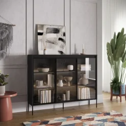 Lenart Szafki I Regały Do Biura|Witryny Do Jadalni*Szeroka witryna szklana Trend TR-08 beż piaskowy