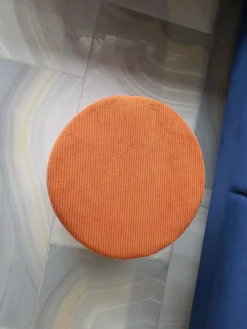 Dzieci Hauss Pufy Do Przedpokoju|Pufy Do Pokoju Młodzieżowego*Sztruksowa pufa okragła pomarańczowa Roller Cord 205.11