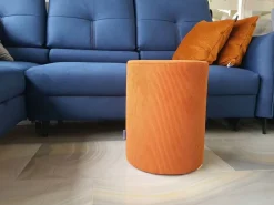 Dzieci Hauss Pufy Do Przedpokoju|Pufy Do Pokoju Młodzieżowego*Sztruksowa pufa okragła pomarańczowa Roller Cord 205.11