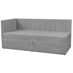 Dzieci Mebelbos Łóżka Młodzieżowe|Łóżka Do Pokoju Dziecięcego*Tapczan młodzieżowy 90x200 z pojemnkiem Cropp szary