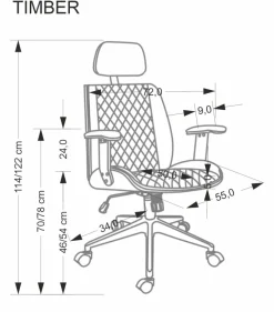 Halmar Fotele*TIMBER fotel gabinetowy orzechowy/beżowy1 sztuka