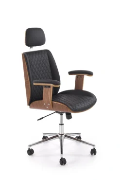 Halmar Fotele*TIMBER fotel gabinetowy orzechowy/czarny1 sztuka