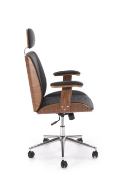 Halmar Fotele*TIMBER fotel gabinetowy orzechowy/czarny1 sztuka