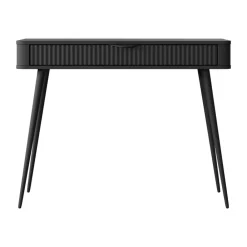 Laski Meble Toaletki Do Sypialni|Toaletki I Konsole*Toaletka do sypialni z szufladą, ryflowany front, czarna