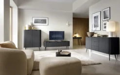 Piaski Toaletki I Konsole*Toaletka z lamelowymi frontami Zova czarna