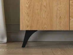 ML Meble Komody*Toscania 04 Dąb Baltic Dune/Jesion Prestige Czarny - komoda 5D