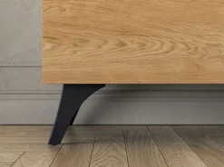 ML Meble Komody*Toscania 05 Dąb Baltic Dune/Jesion Prestige Czarny - Komoda 1D 3S