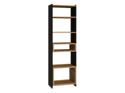 ML Meble Szafki I Regały*TRIS 02 dąb artisan/czarny - regał