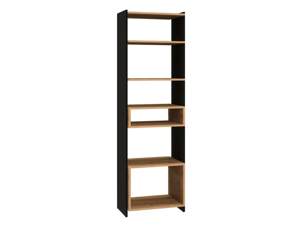 ML Meble Szafki I Regały*TRIS 02 dąb artisan/czarny - regał