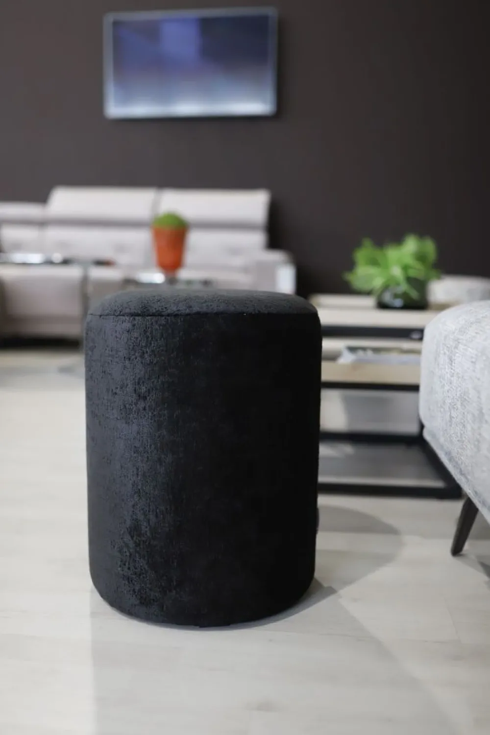 Dzieci Hauss Pufy Do Przedpokoju|Pufy Do Pokoju Młodzieżowego*Uniwersalna okrągła pufa pluszowa czarna Roller