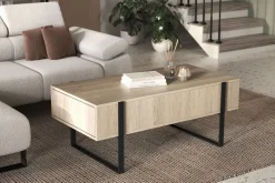 Bogart Stoliki Kawowe I Ławy*VERICA ŁAWA 120 2SZ - dąb biszkoptowy / czarne nogi