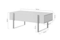 Bogart Stoliki Kawowe I Ławy*VERICA ŁAWA 120 2SZ - dąb biszkoptowy / złote nogi