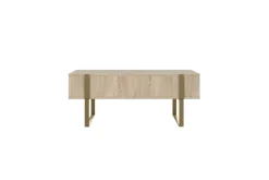 Bogart Stoliki Kawowe I Ławy*VERICA ŁAWA 120 2SZ - dąb biszkoptowy / złote nogi