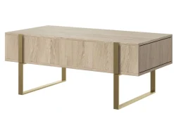 Bogart Stoliki Kawowe I Ławy*VERICA ŁAWA 120 2SZ - dąb biszkoptowy / złote nogi