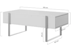 Bogart Stoliki Kawowe I Ławy*VERICA ŁAWA 120 2SZ - dąb biszkoptowy / złote nogi